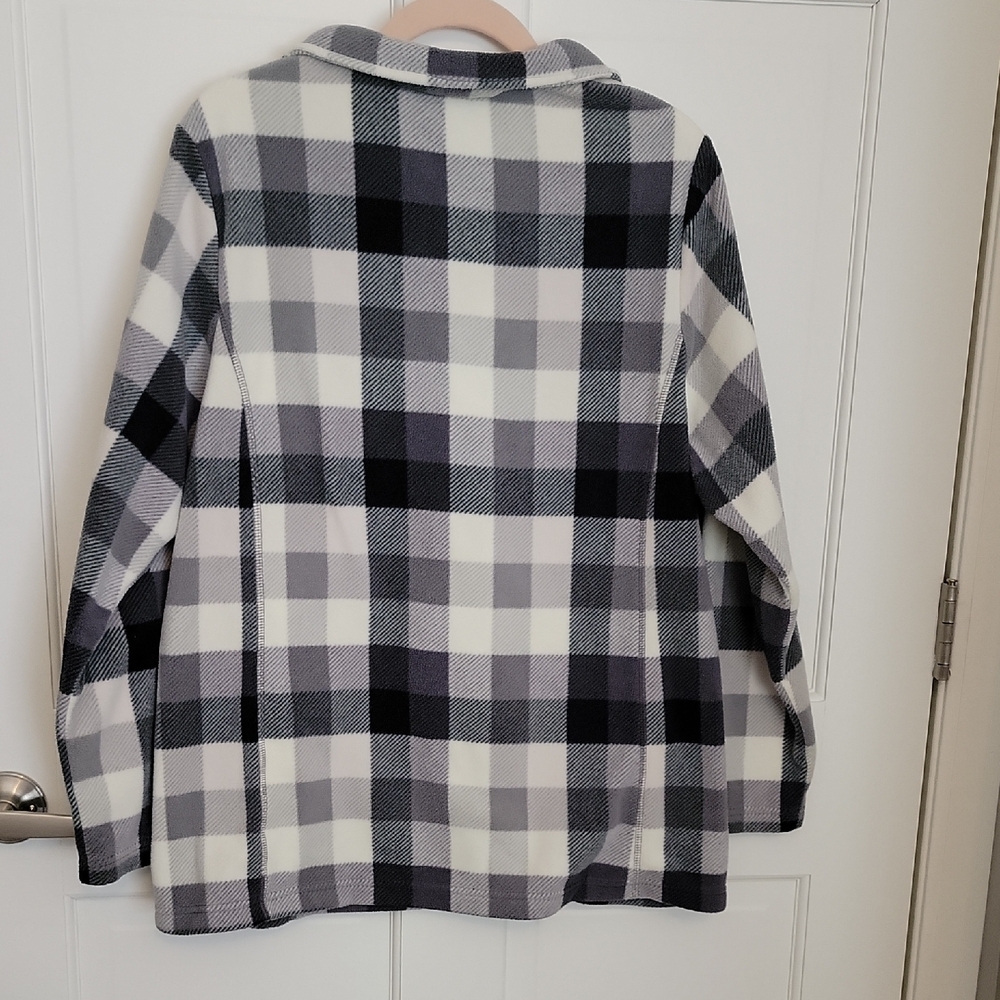 Lands' End Checkered Half-Zip Sweater - Picture 2 of 11